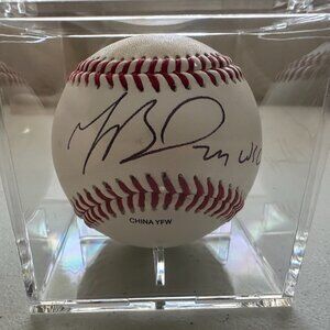 MOOKIE BETTS SIGNED LOS ANGELES LA DODGERS AUTOGRAPHED BASEBALL W/CUBE W/COA 790